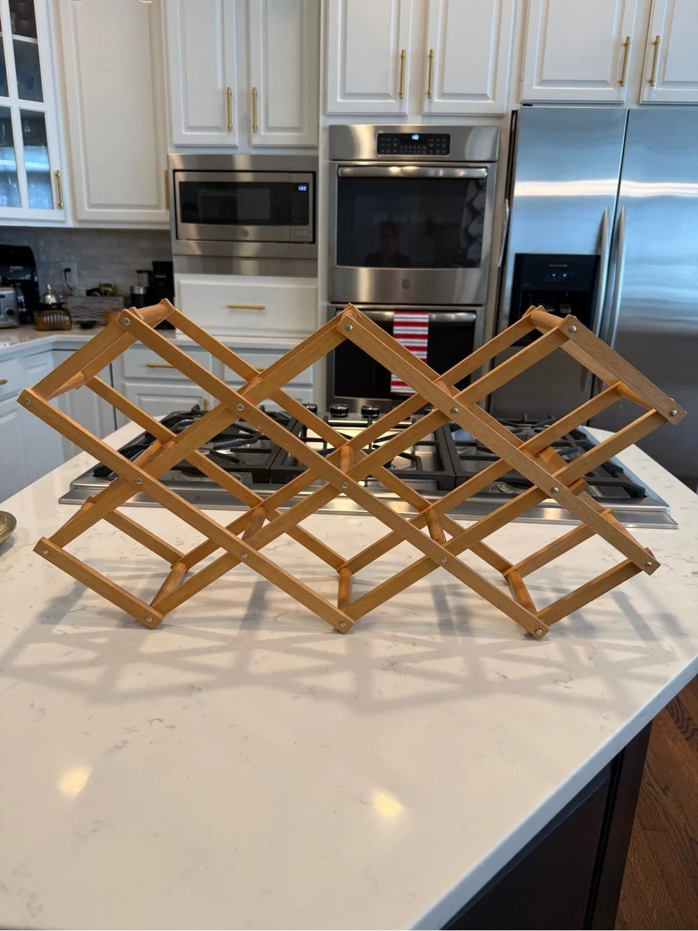 Wooden Wine Rack Accordion vintage folding